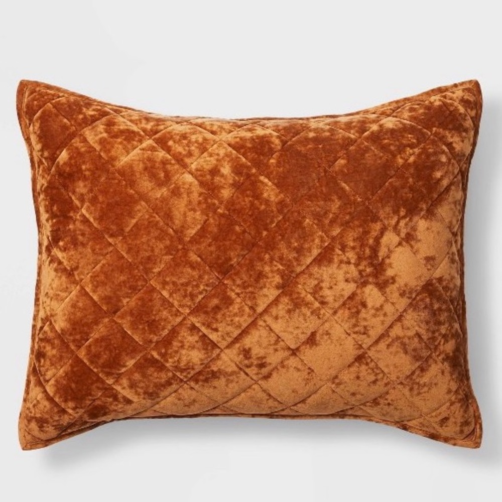 Threshold Brown Diamond Velvet Pillowcases